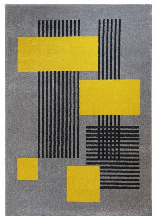 DYWAN NOWOCZESNY LARA L262A_SFI26 CZARNY ŻÓŁTY SZARY 120x170
