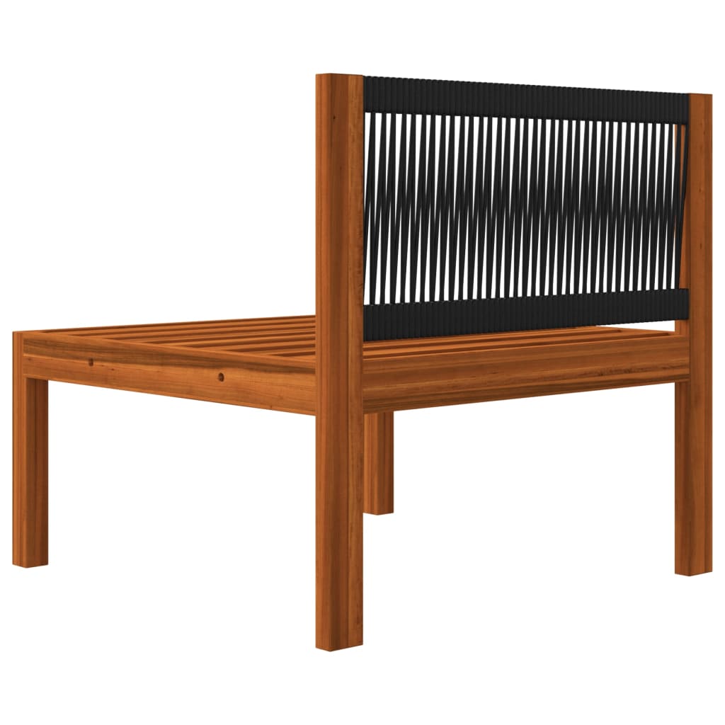 Salon bas de jardin en bois Beige 3 personnes - 9
