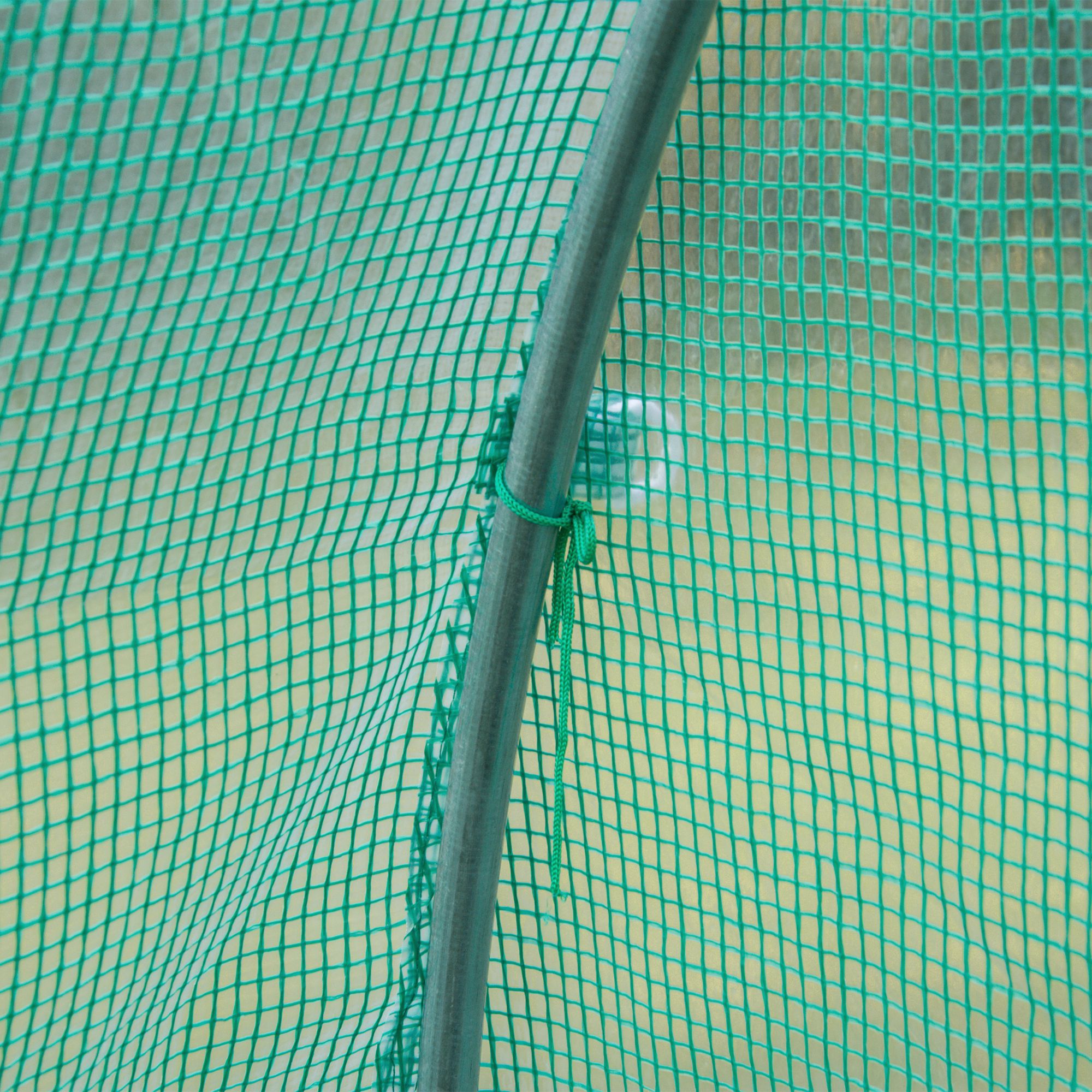 Bâche de serre PE avec 6 fenêtres, porte enroulable et bords enterrés, 3 x 2 x 2 m, verte - 7