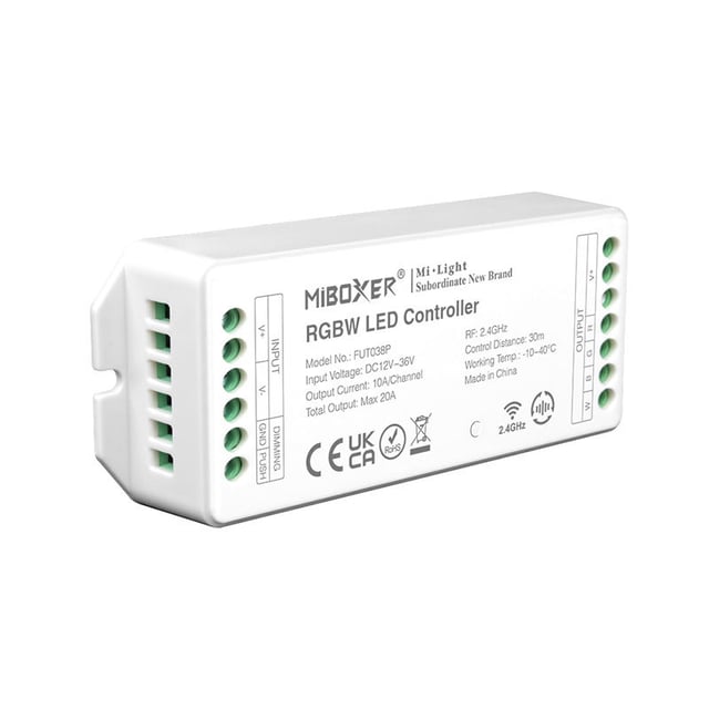 Controller LED DC12/36V 10A/Ch RadioFrequency / Alexa / Google Assistant - RGB+W 038P