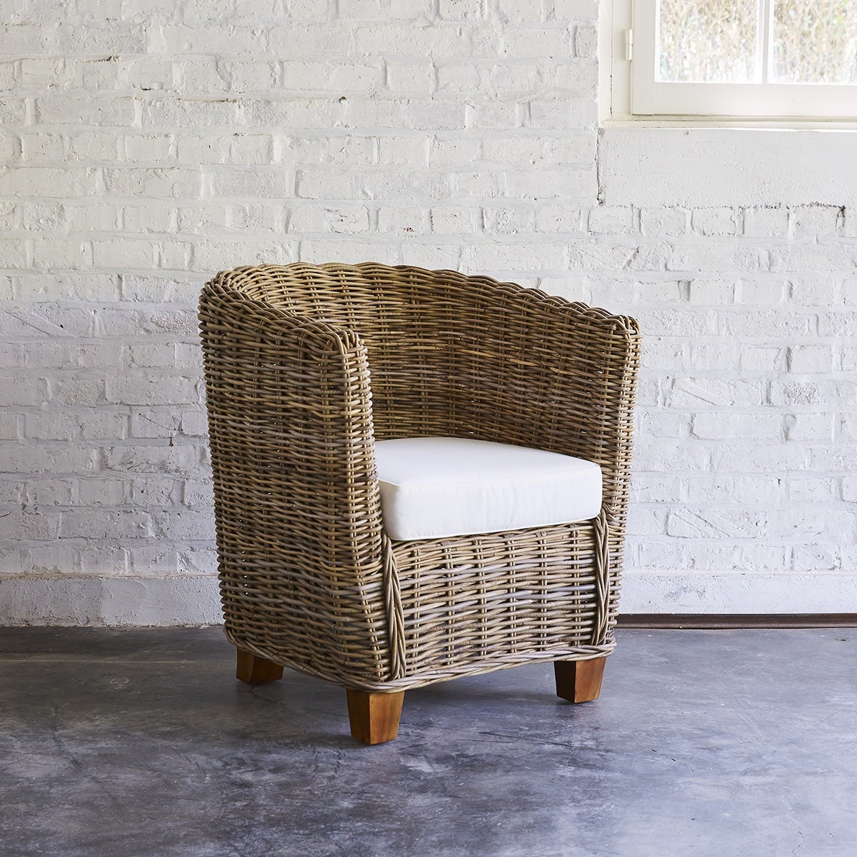 Fauteuil rond de jardin en kubu MUSA - 5