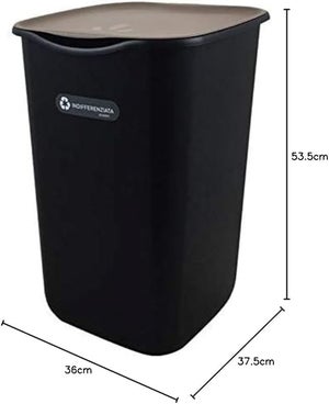 Bidone Per Rifiuti Sovrapponibile Da 100 Litri In PVC – Diametro 53 Cm X Altezza 66 Cm, Bianco, Per Raccolta Differenziata, Senza Coperchio