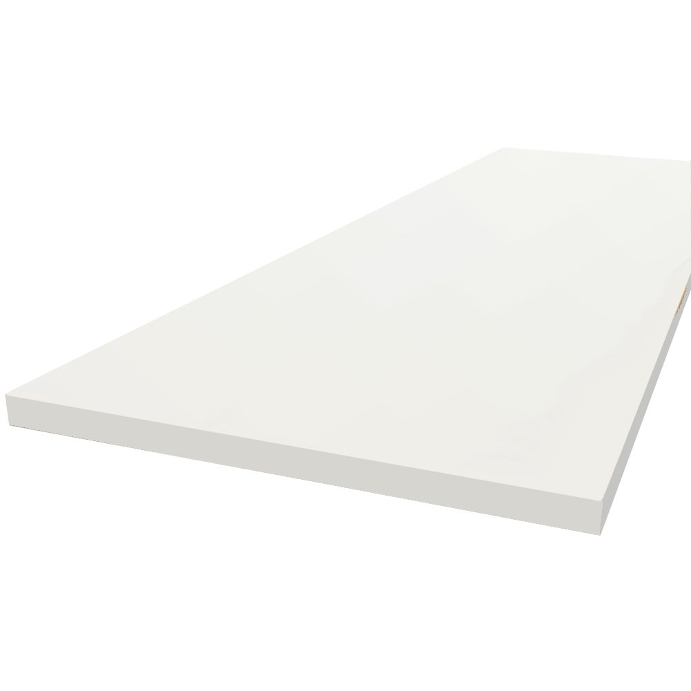 Plan de travail stratifié HPL blanc 2000 x 650 x 38 mm FSC - Gamme Signature - 2