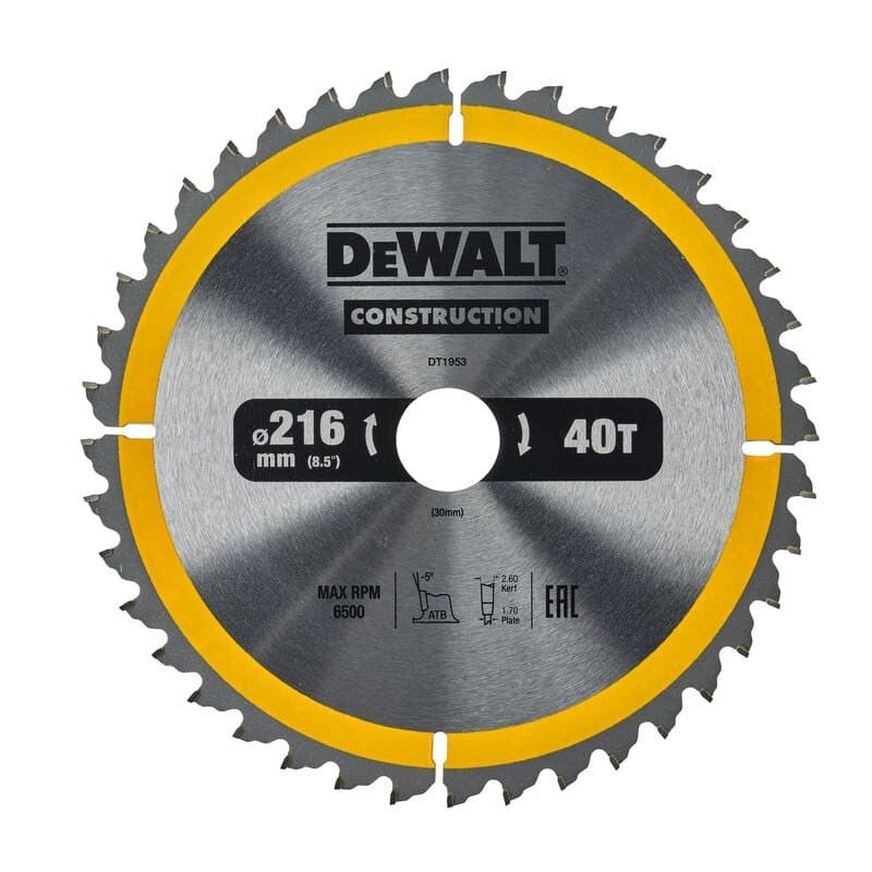 Tarcza do piły tarczowej DEWALT DT1953-QZ 216 mm 40 zębów węglik