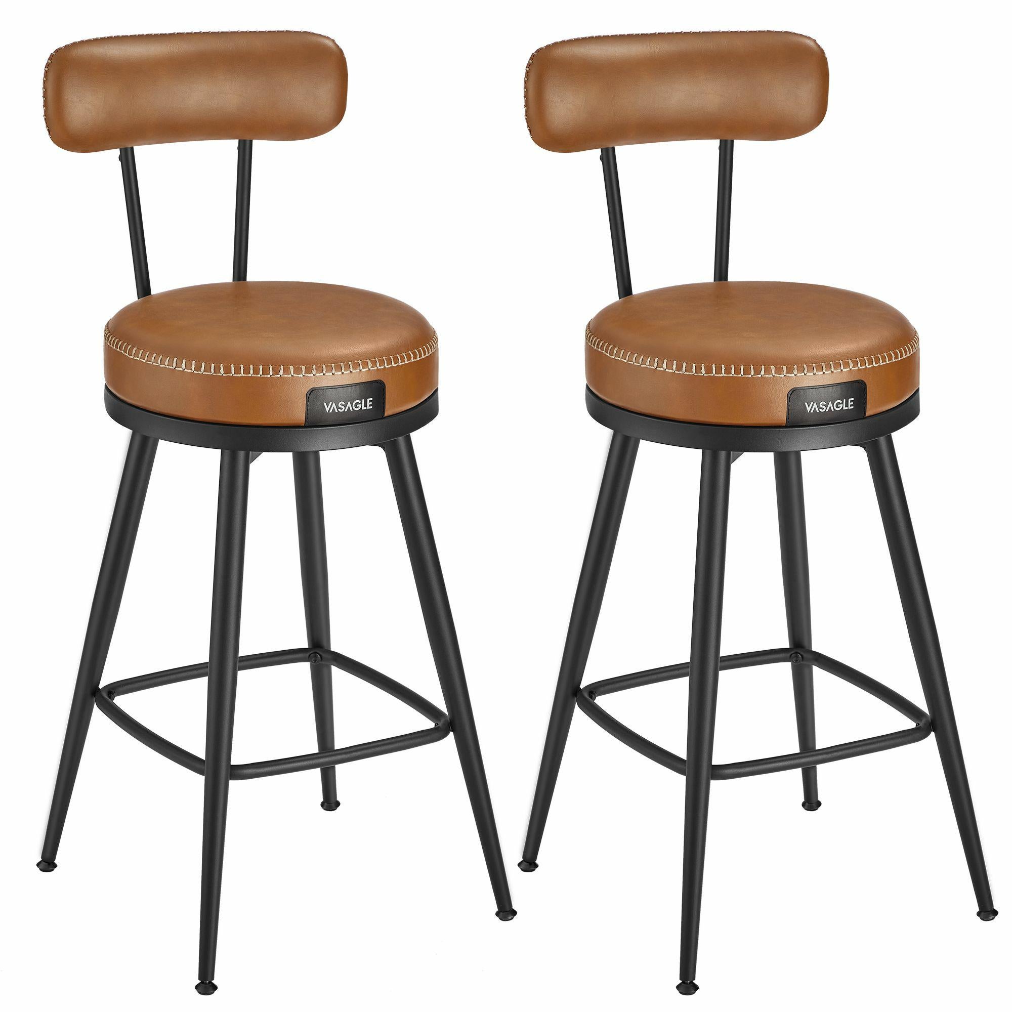 Vasagle Marrón Ekho Colección - Juego De 2 Taburetes De Bar Caramelo - Imagen 3