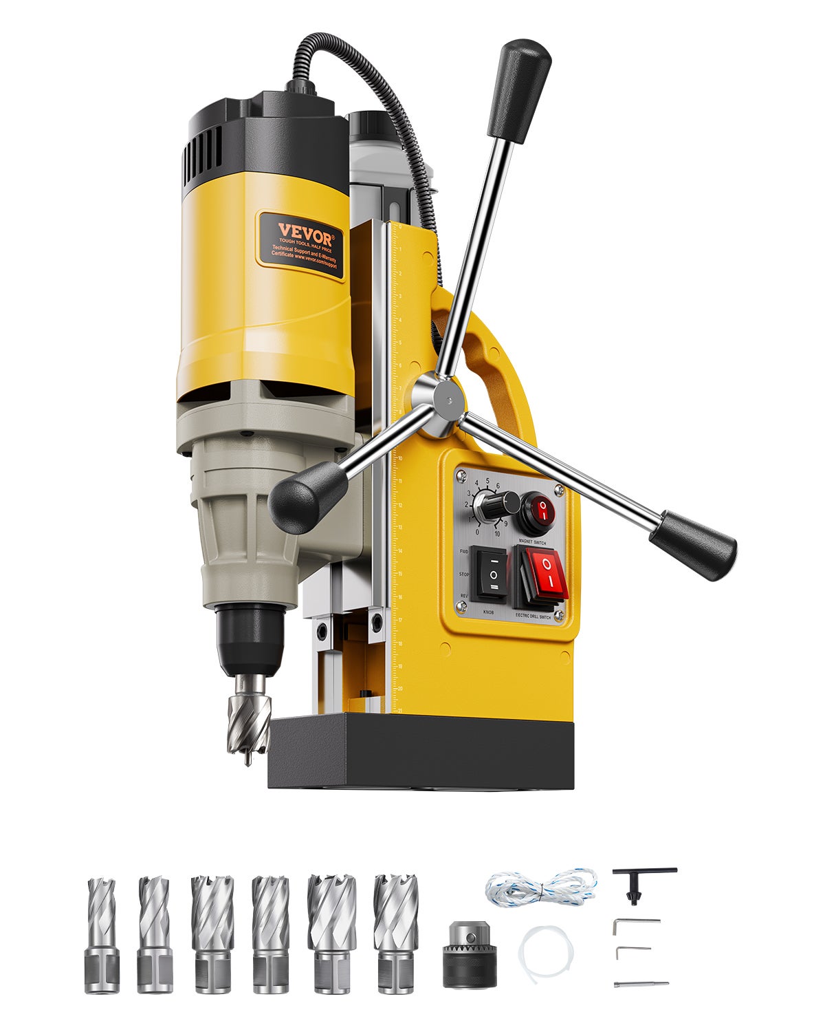 Elektryczna magnetyczna wiertarka rdzeniowa 1400W φ50mm 12800N VEVOR