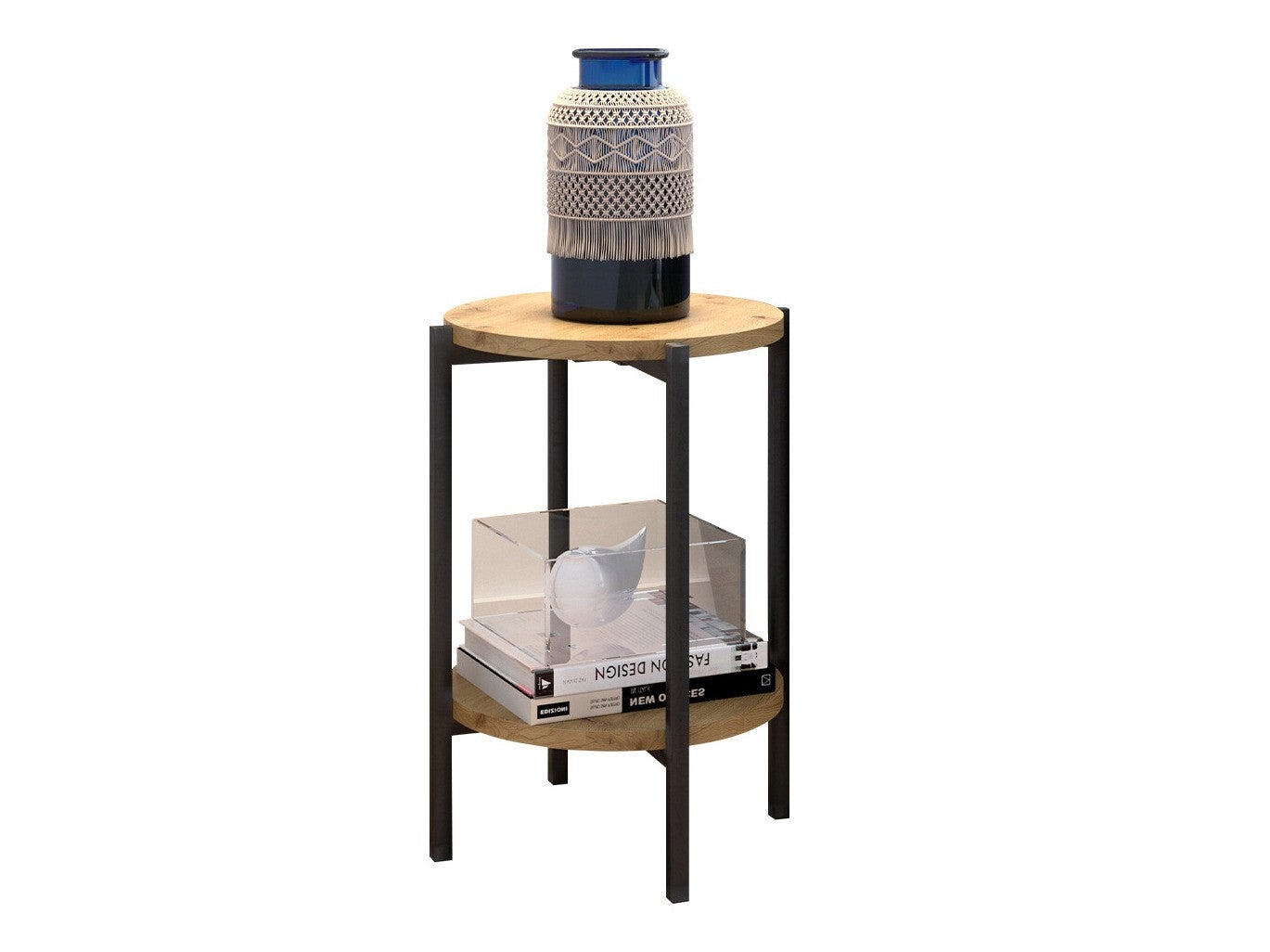 Mesa Extensible Lenon Chapa Y Madera Maciza De Roble FSC MIX Credit Natural 160(200)x90 Cm