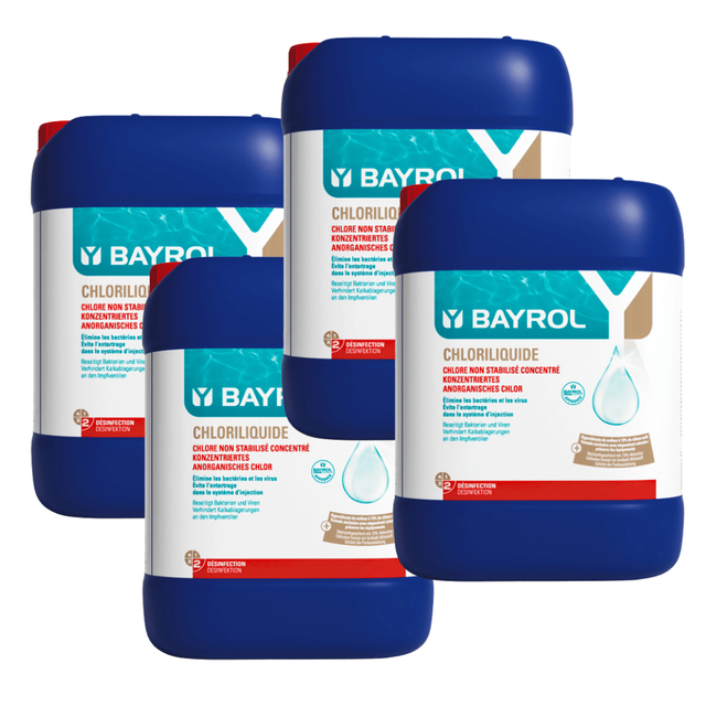 Pack de 4 Chloriliquide 20 L Bayrol