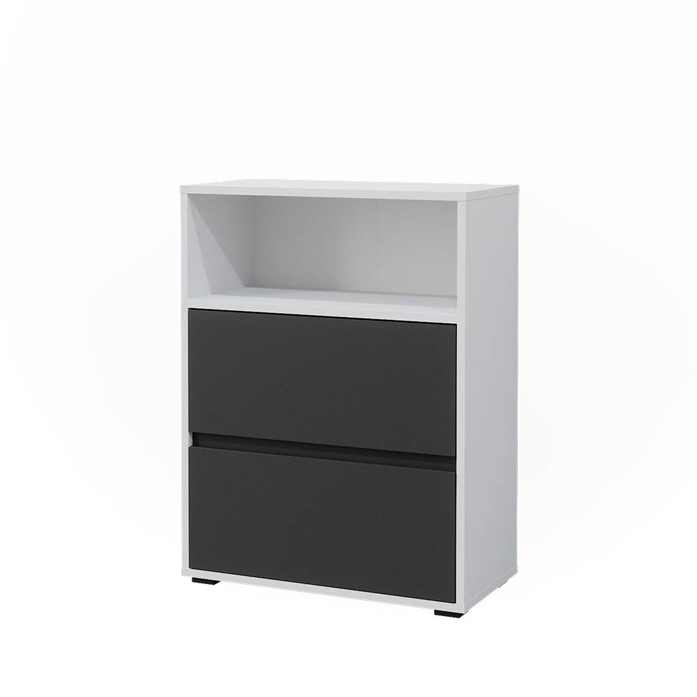 Vicco Szafka łazienkowa Maltin, Biały, 60.2 x 78 cm z dwiema dużymi szufladami
