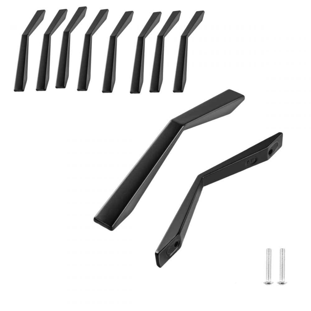 Zestaw 10 Uchwytów Meblowych Kuchennych 96 mm - Uchwyty Aluminiowe Czarne Matowe, Śruby w Zestawie, Nowoczesny i Elegancki Design