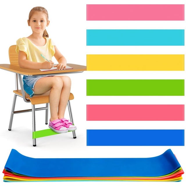 Cinto de atividades para cadeirinha infantil (conjunto de 6), alça para cadeira de reabilitação de TDAH, anel elástico de ioga