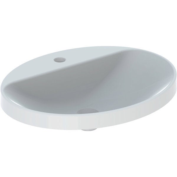 Geberit VariForm lavabo à encastrer ovale, 600x480mm, avec trou pour ...
