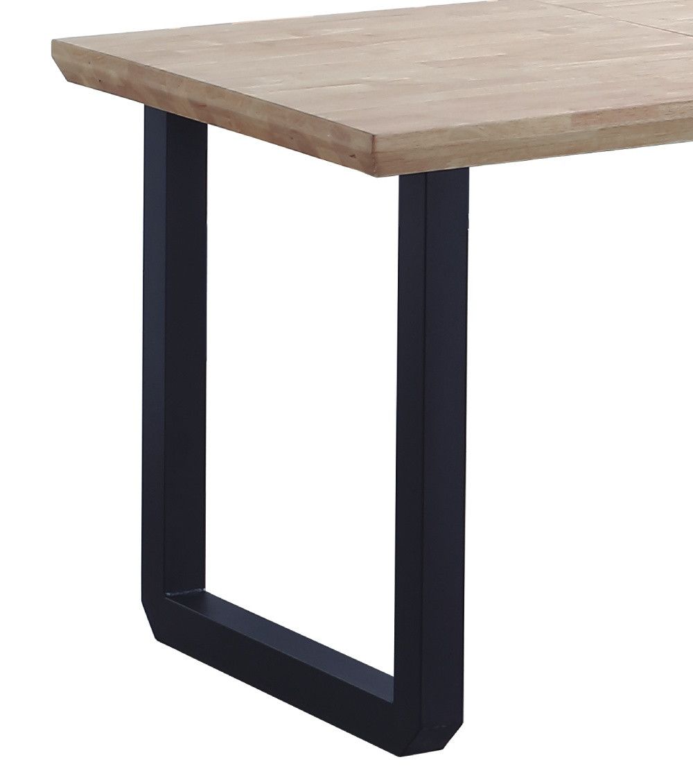 Mesa comedor extensible JACK, estilo industrial, de 140 hasta 220 cm ancho patas metalicas en negro Roble Nordish - 6