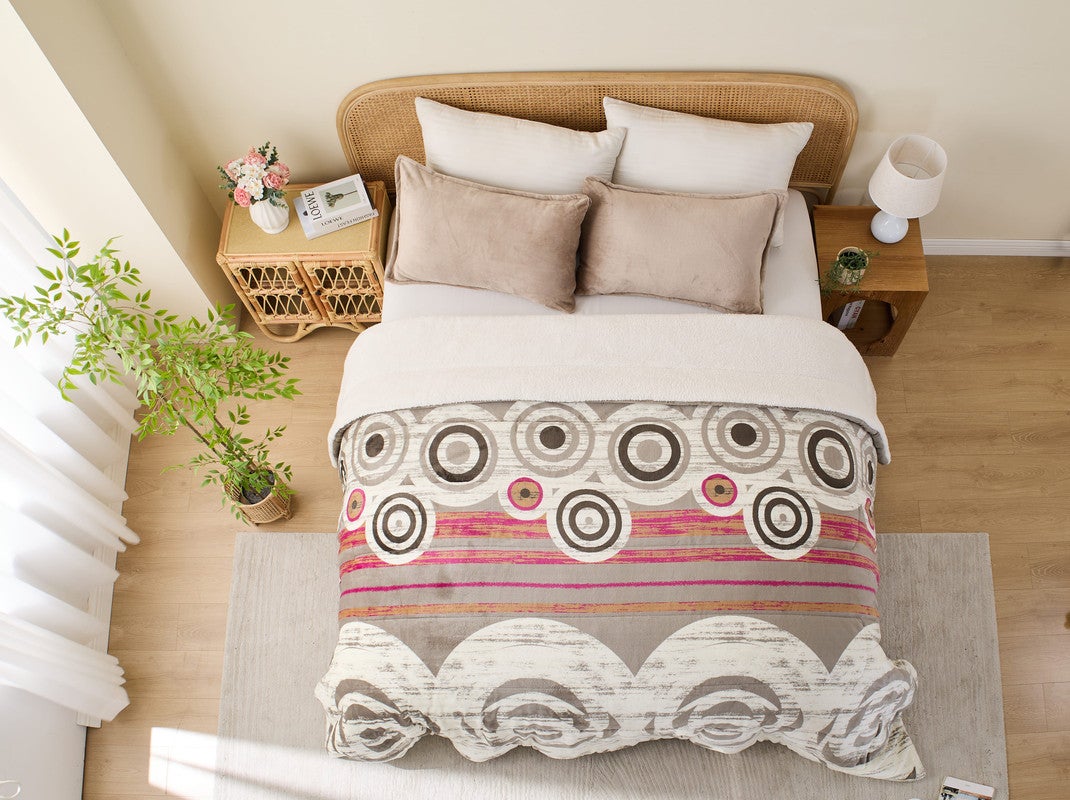 Edredón Grueso con Borrego Sherpa 600 g/m² – Cálido Suave Envolvente – Edredón Invierno - Mandalas Cama 150/160 (250x260) +2 Funda Almohada (50x70) - 8