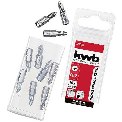 Kwb 121022 Embout cruciforme PH 2 acier 10 pc(s) | Leroy Merlin