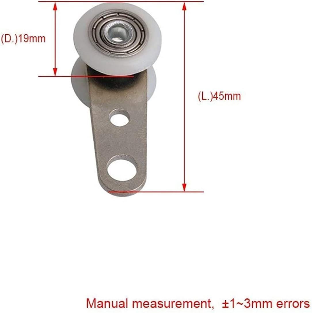 Accessoire de porte coulissante Lot De 10 Roulettes Pour Baies Vitrées Ou Portes Coulissantes - En Métal Et En Plastique - 4,5 X 1,9 Cm - 3
