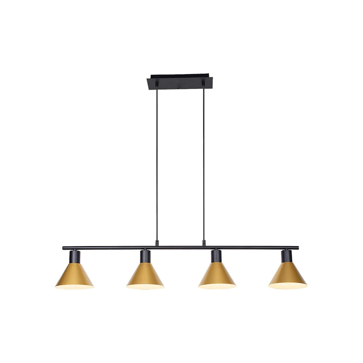 Lampa wisząca Alvaro czarny matowa-złota 4xE27x40W metal wym:150x100x16cm IP20 Rabalux