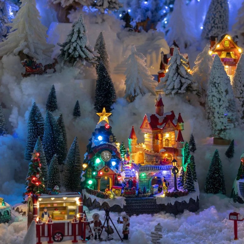 Village lumineux manoir du Père Noël 33 LED l.31cm musical - Feeric lights & christmas - 3