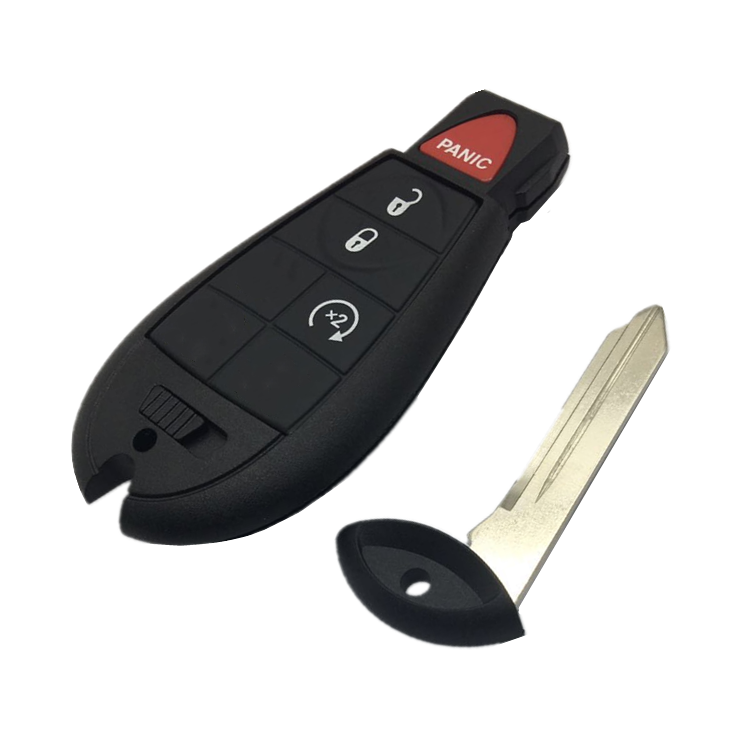 Coque Clé Voiture Dodge/Chrysler/Jeep - Protection Silicone TPU Avec Porte-Clés