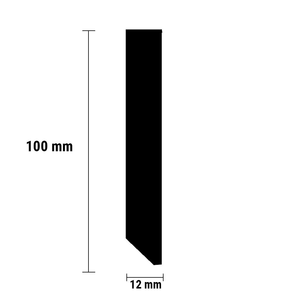 PROVISTON Plinthe 12 x 100 x 2440 mm MDF Hydro Prépeint Plinthe carré lot de 5 - 2