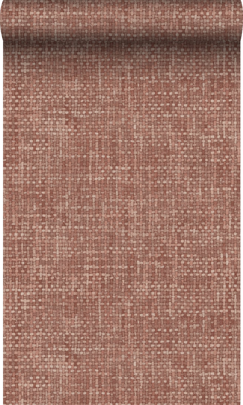 Tapeta tkana lniana tekstura terakota - 50 x 900 cm - ORIGIN