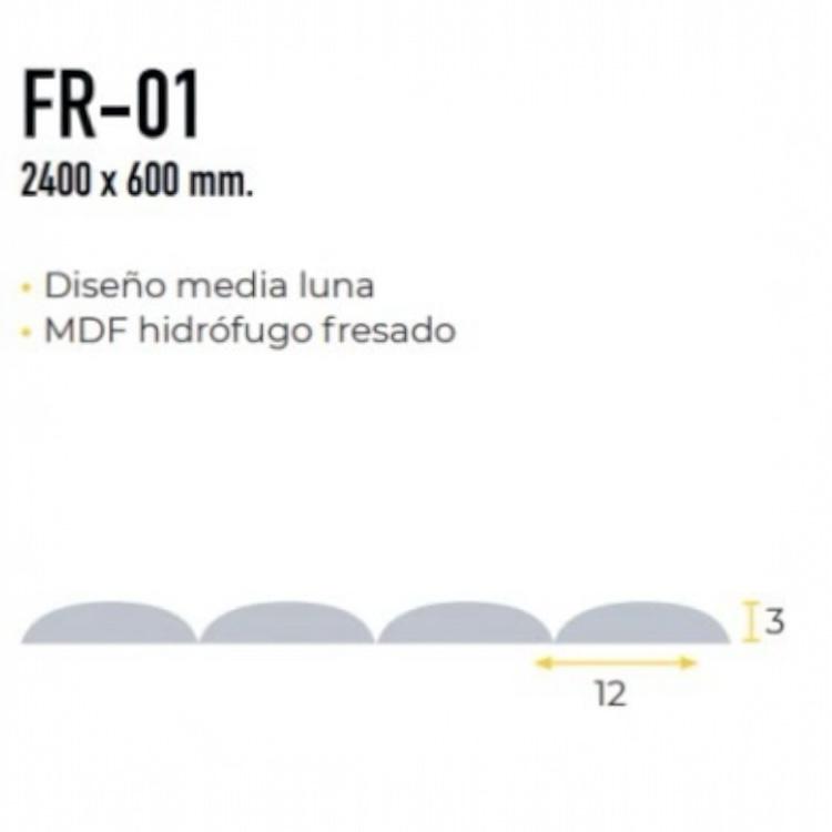 Revêtement Mural Flexible Palilleria Effet 3D Hydrofuge MDF 600X2400 MM (1,44 m2/carton) - 3