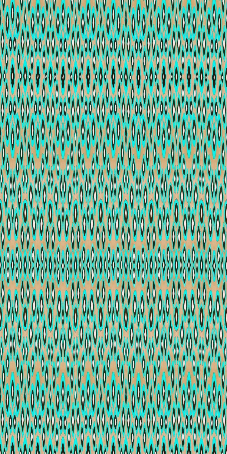 Fotomural coco ikat turquesa - 150 x 279 cm - origin wallcoverings