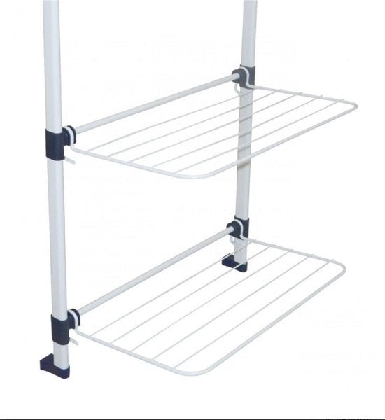 Étendoir séchoir À Linge De Porte Pliable - 54x32x94cm 10 M de fil - 4