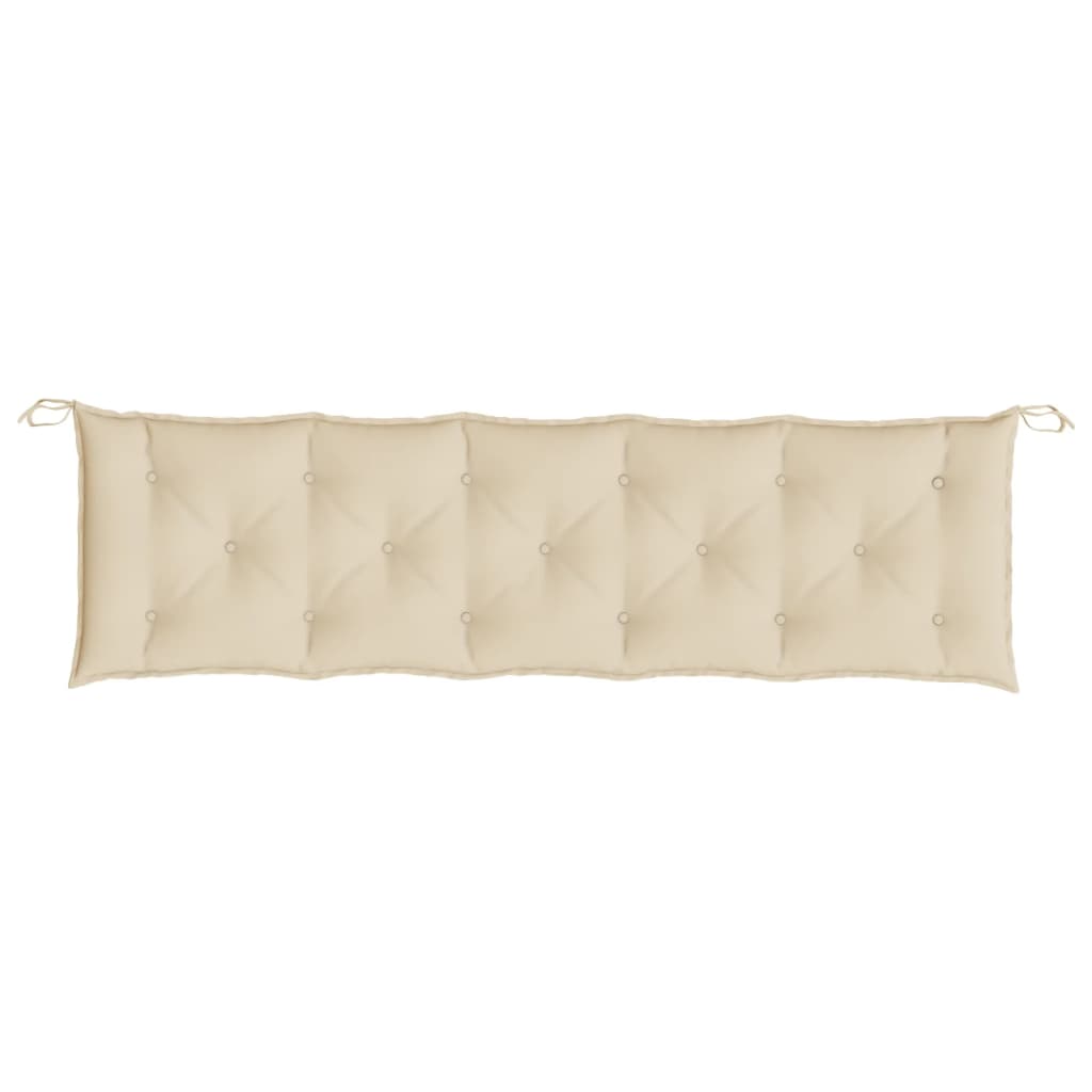 vidaXL Cojines de banco de jardín 2 uds tela Oxford beige 180x50x7 cm - 6