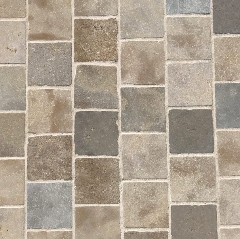 Pavés Mera Bayard - vieilli - PIERRE ET PARQUET - 15 x 15 x ép. 1,8/2 cm - 4