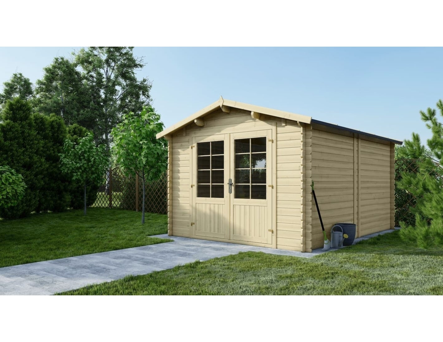 Domek ogrodowy ALTANKA 12 m2 - 3x4 m - 28 mm, drewniany, DOM661, 1 szt.