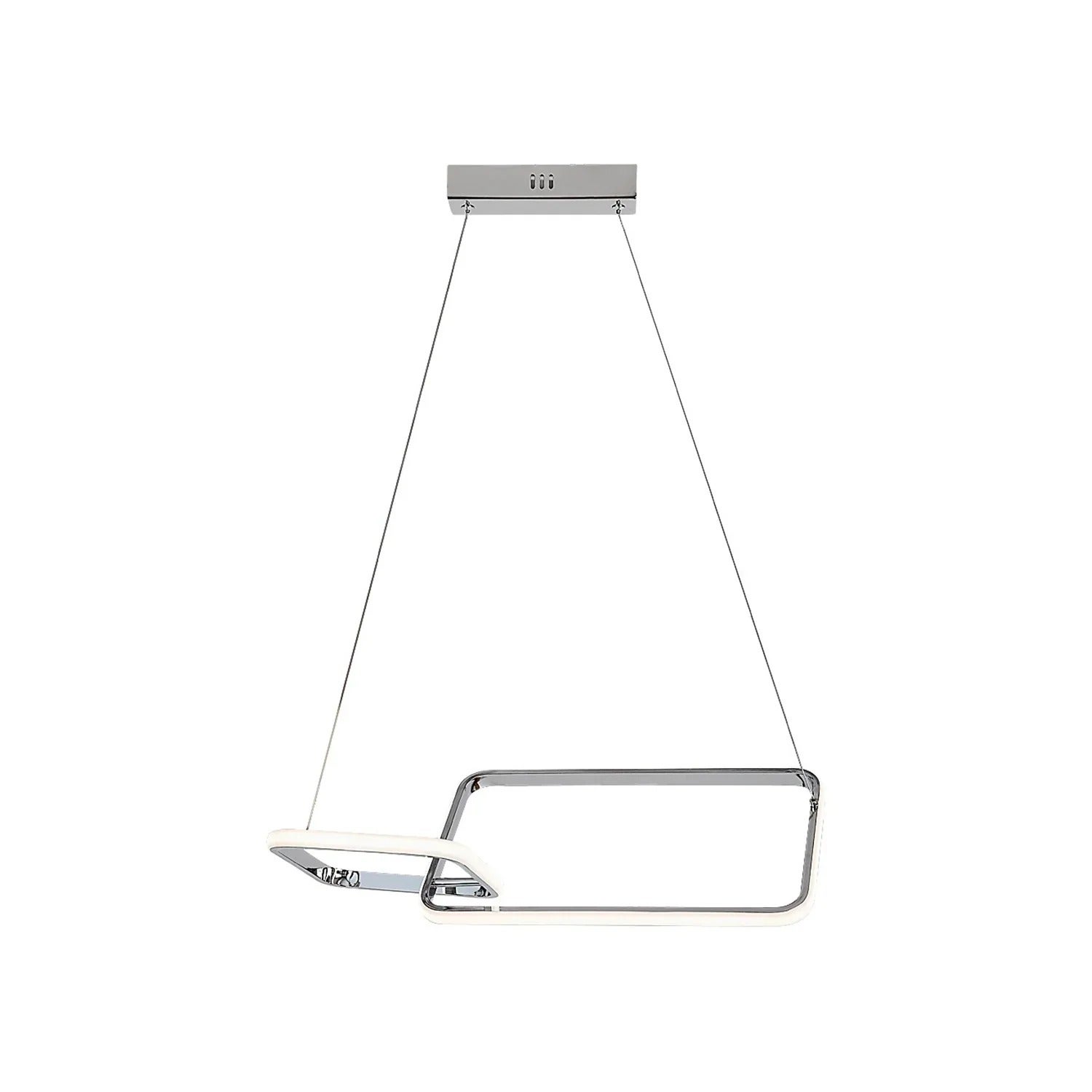 Lampa wisząca Malwen chromowana biała LED 36W 4000K 2200lm nowoczesna wym: 120 x 53,5 x 29 cm metal Rabalux