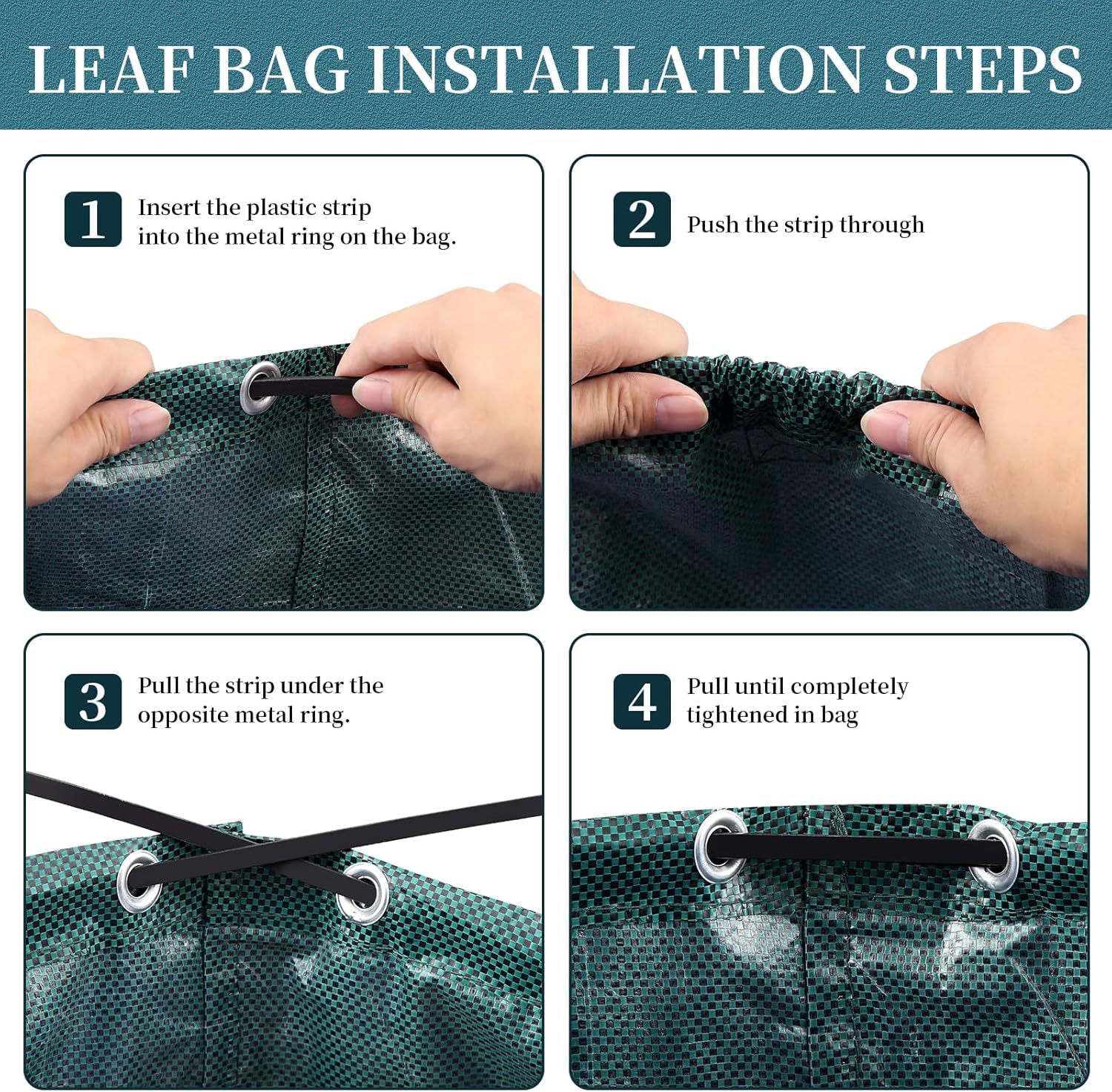 3*272L Sac Jardinage Dechets,Sac Dechets Verts Resistant Indéchirables,Sac Vegetaux Jardin Avec Poignée,Sac de jardin dechet vert Pliable,Sac jardin - 5