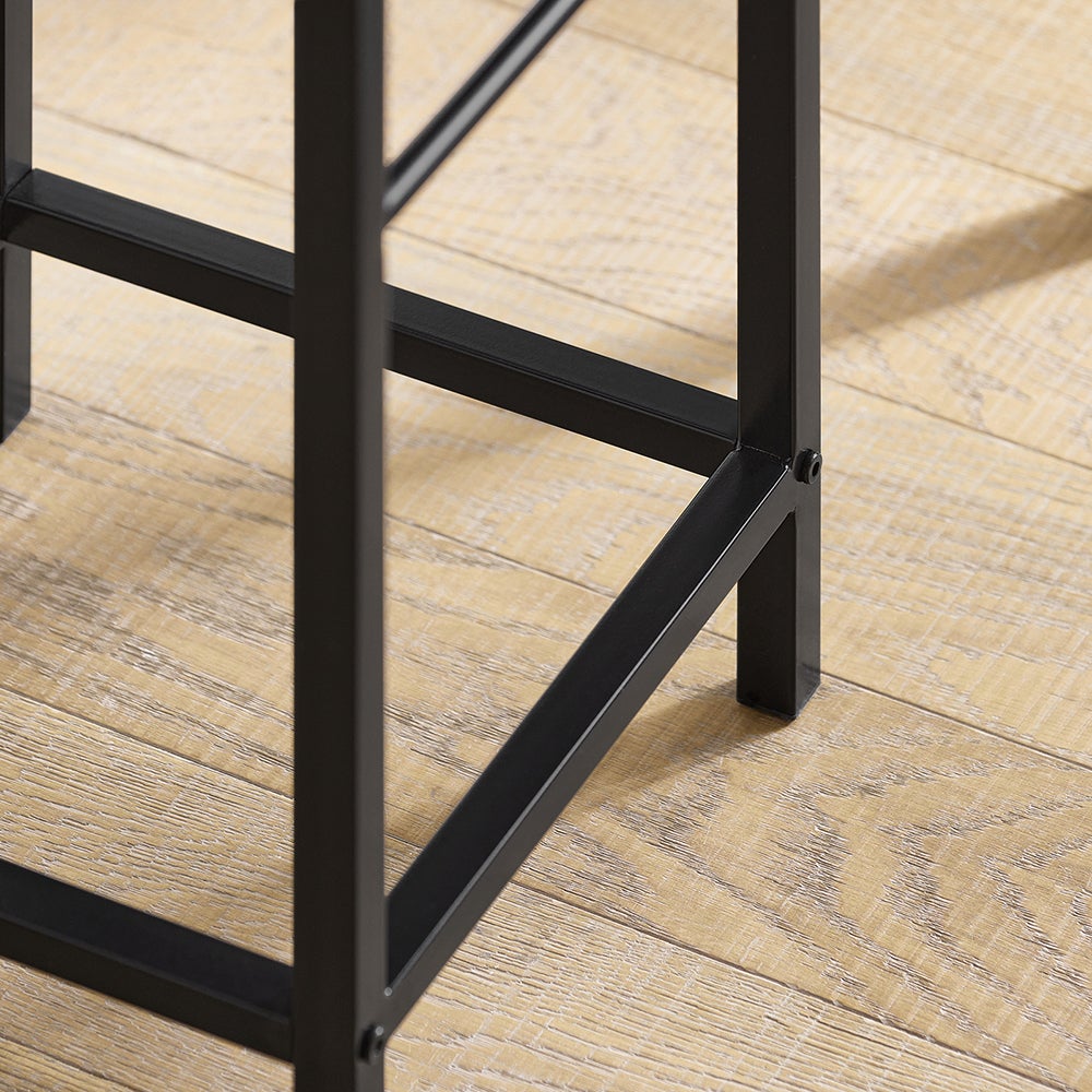 SoBuy Set de 1 Table + 2 Tabourets avec repose-pieds Table Mange-debout Table haute cuisine OGT10-N - 5