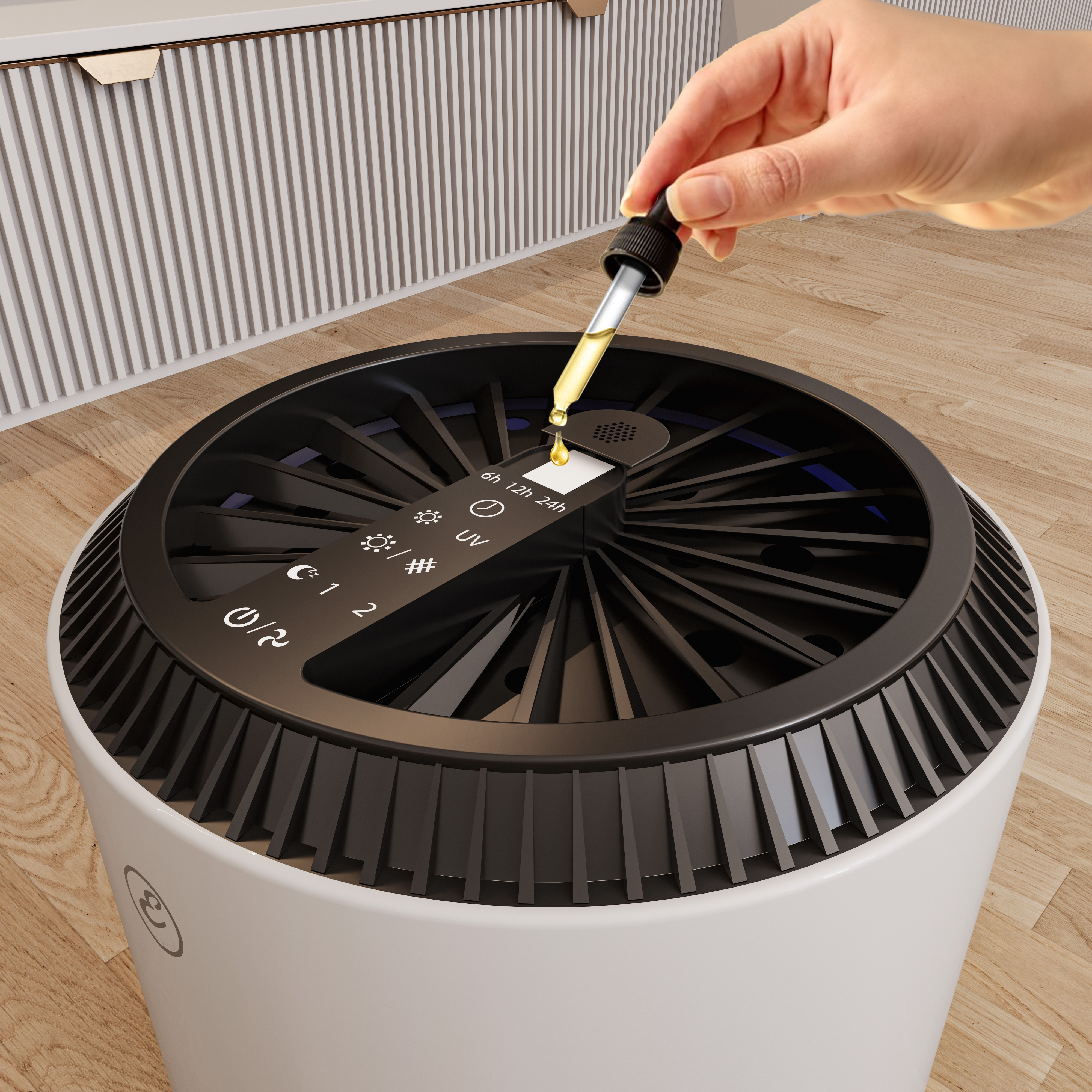 Purificatore Aria Portatile Air Purifier Filtro Hepa H13 22 Watt Elimina Odori Pollini Polvere Con Timer Camera Letto Soggiorno Bagno Ufficio 20 Mq - 7