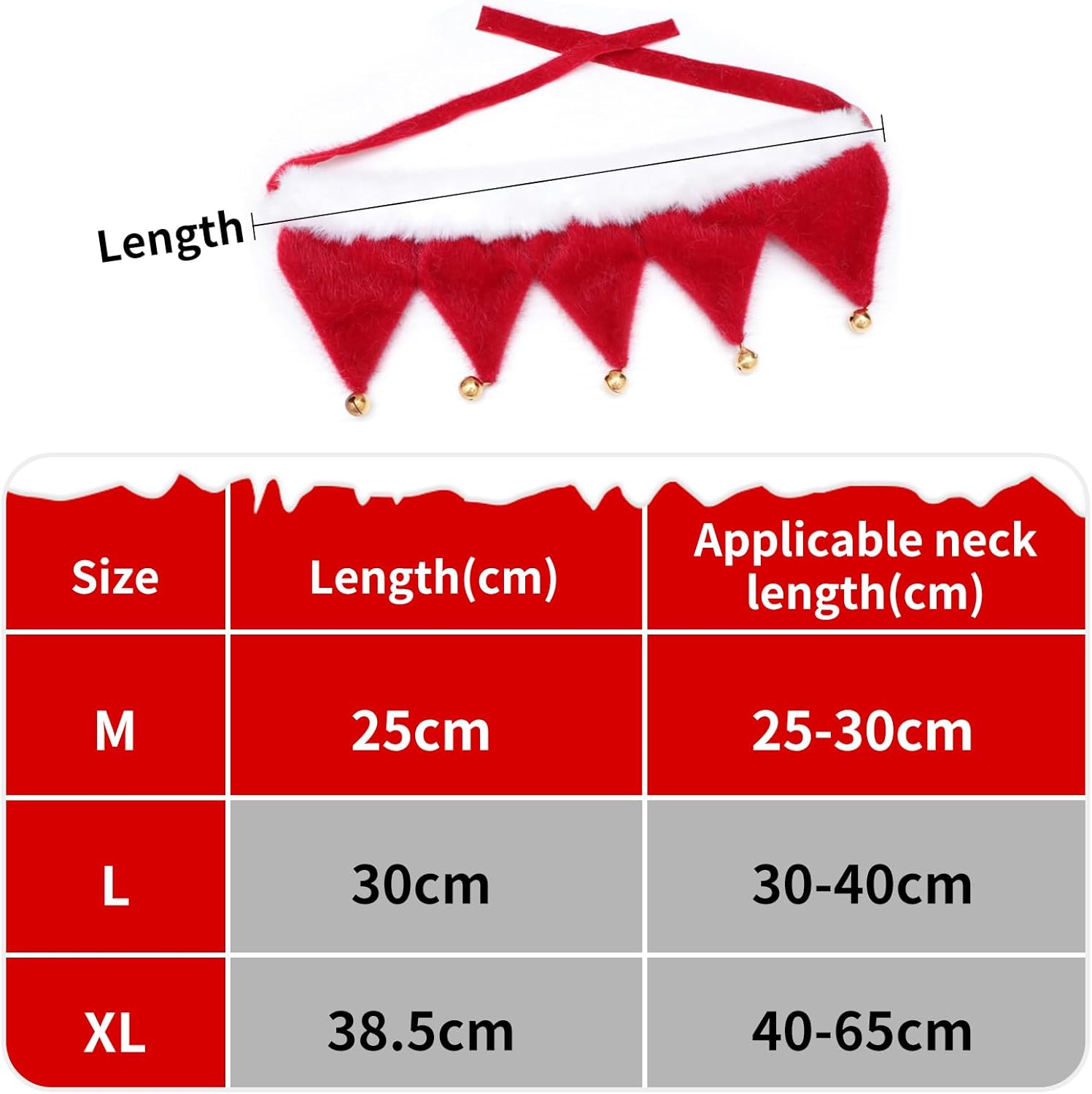 Collier de Noel Chien Chat, Colliers Costume Noël Écharpe Réglable pour Animaux de Compagnie, Cadeau Rouge Accessoire Vêtements - 2