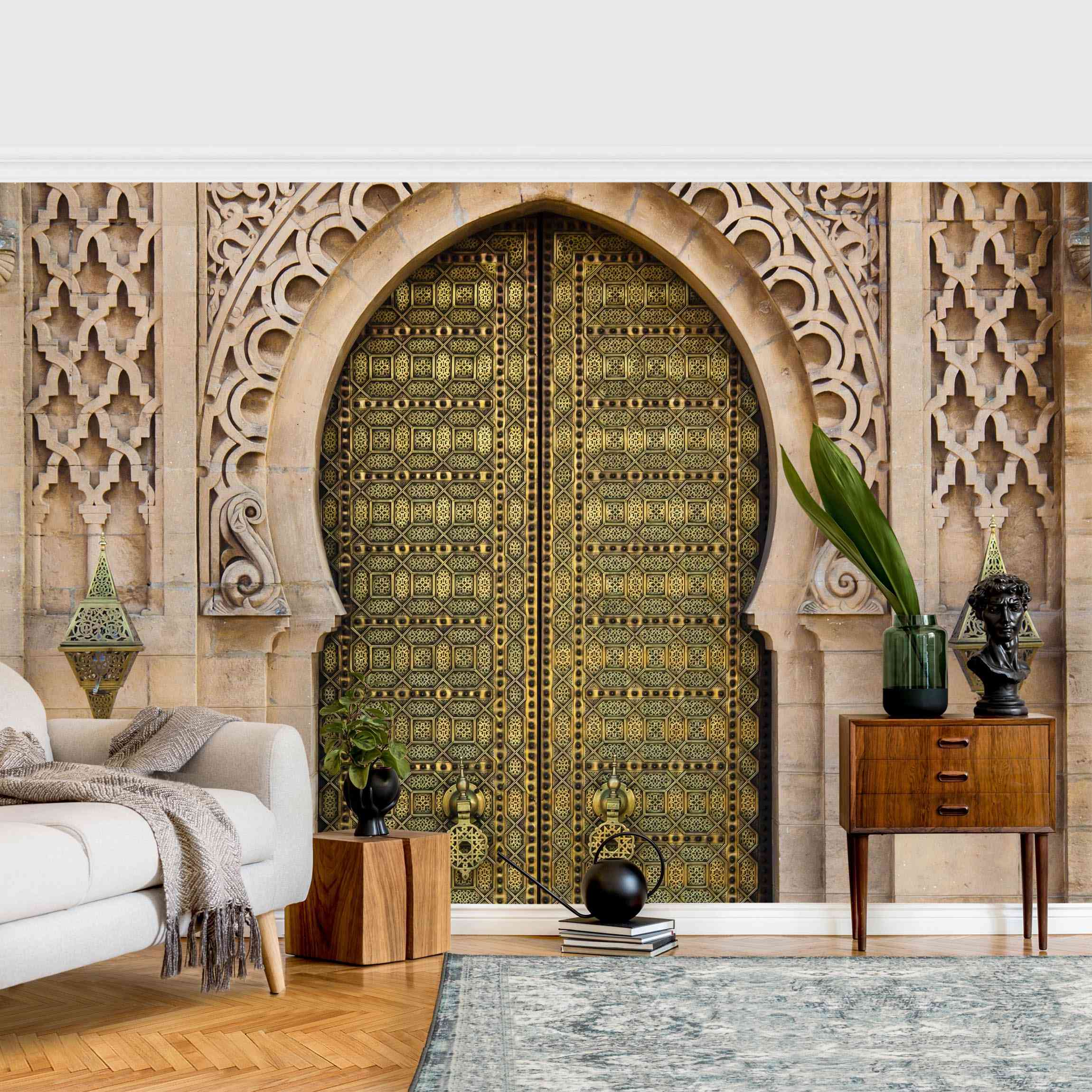 Papel pintado fotomural 3d oriental ciudades 82 - salón dormitorio cocina pasillo - tnt 336 x 225 cm adhesivo