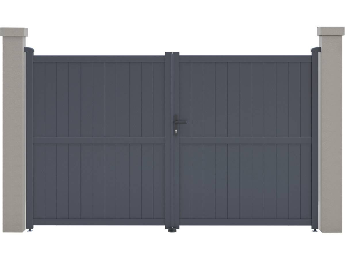 Brama aluminiowa "Maurice" - 299.5 x 180.9 cm - Szara