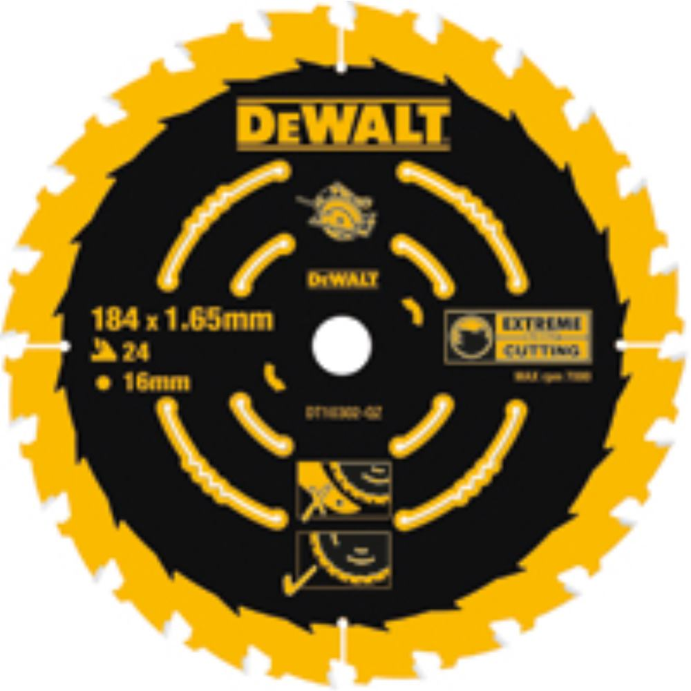 DeWalt XR Extreme Runtime Lame de scie circulaire statique, 1 pièce, 250/30 mm 60 WZ/FZ, dt99573 de QZ Noir/Jaune