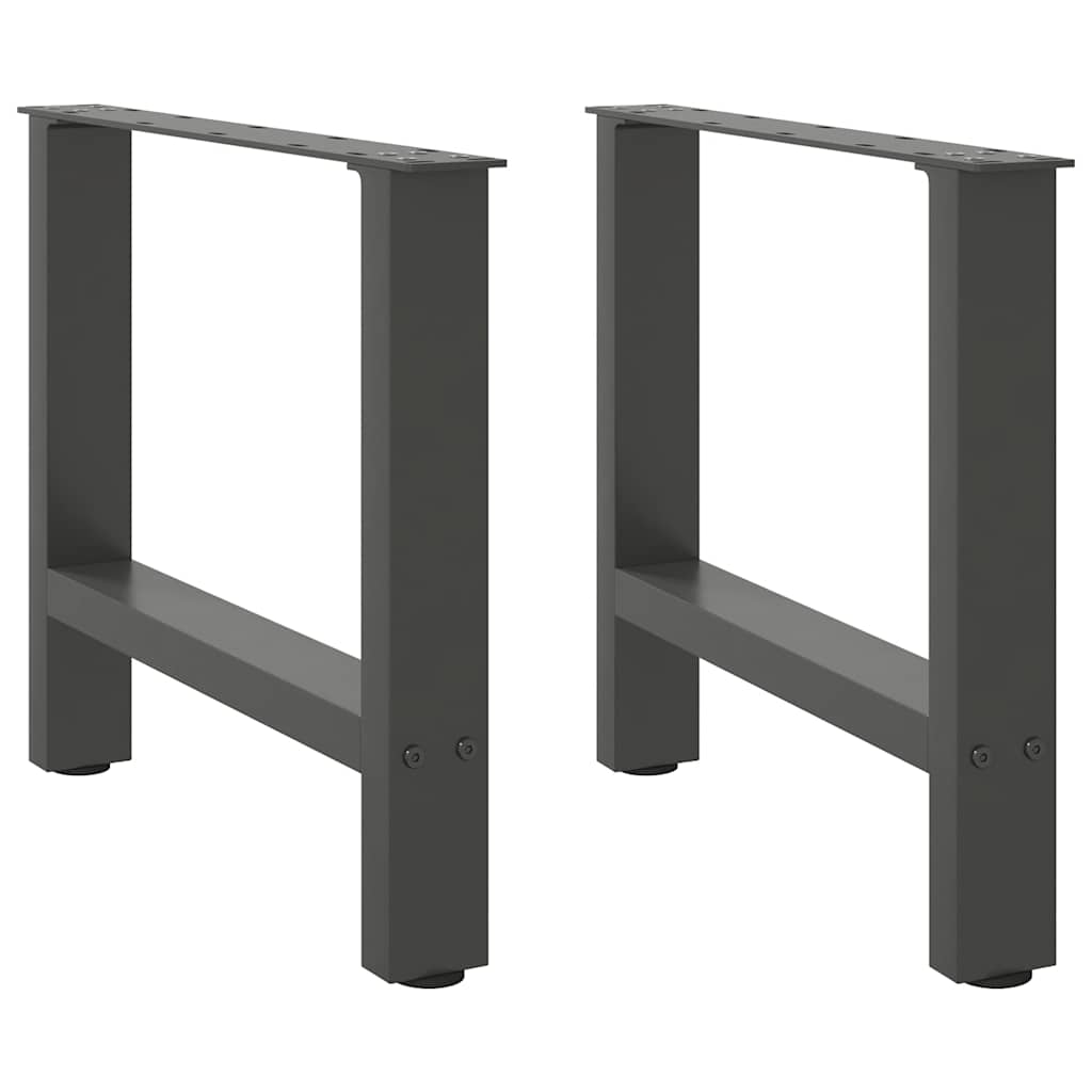 Nogi do stolika kawowego Antracyt 2 szt. 60x(42-43) cm Stal vidaXL