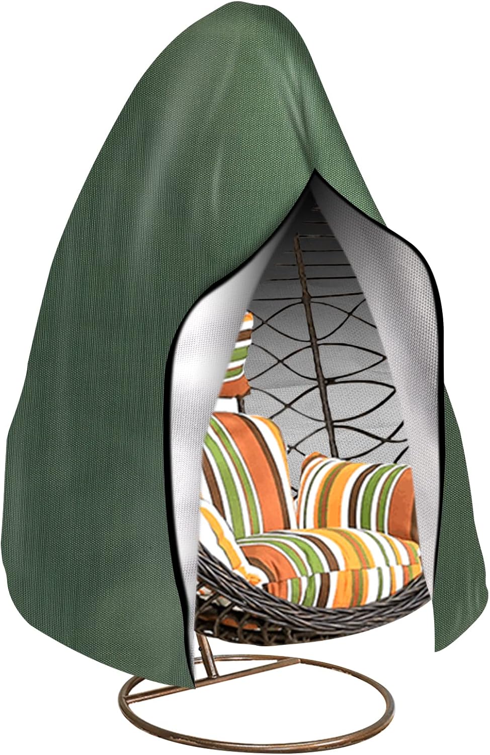 Wodoodporny pokrowiec na krzesło wiszące ze stelażem, huśtawka ogrodowa, ochrona UV, wytrzymały pokrowiec ochronny na kosz wiszący