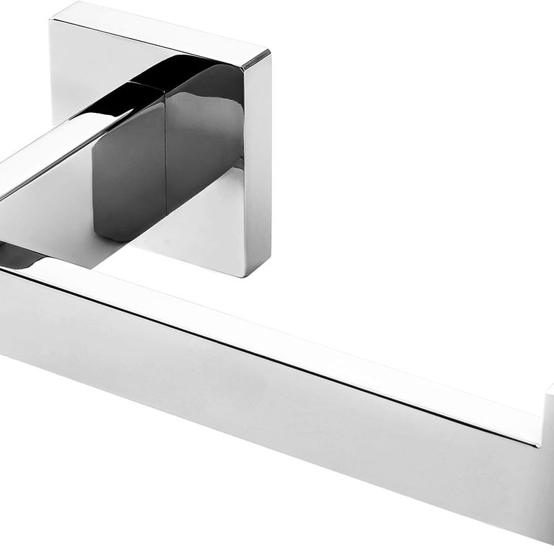 Polerowany uchwyt na papier toaletowy, uchwyt na papier toaletowy ze stali nierdzewnej do łazienki i kuchni (kwadratowy)