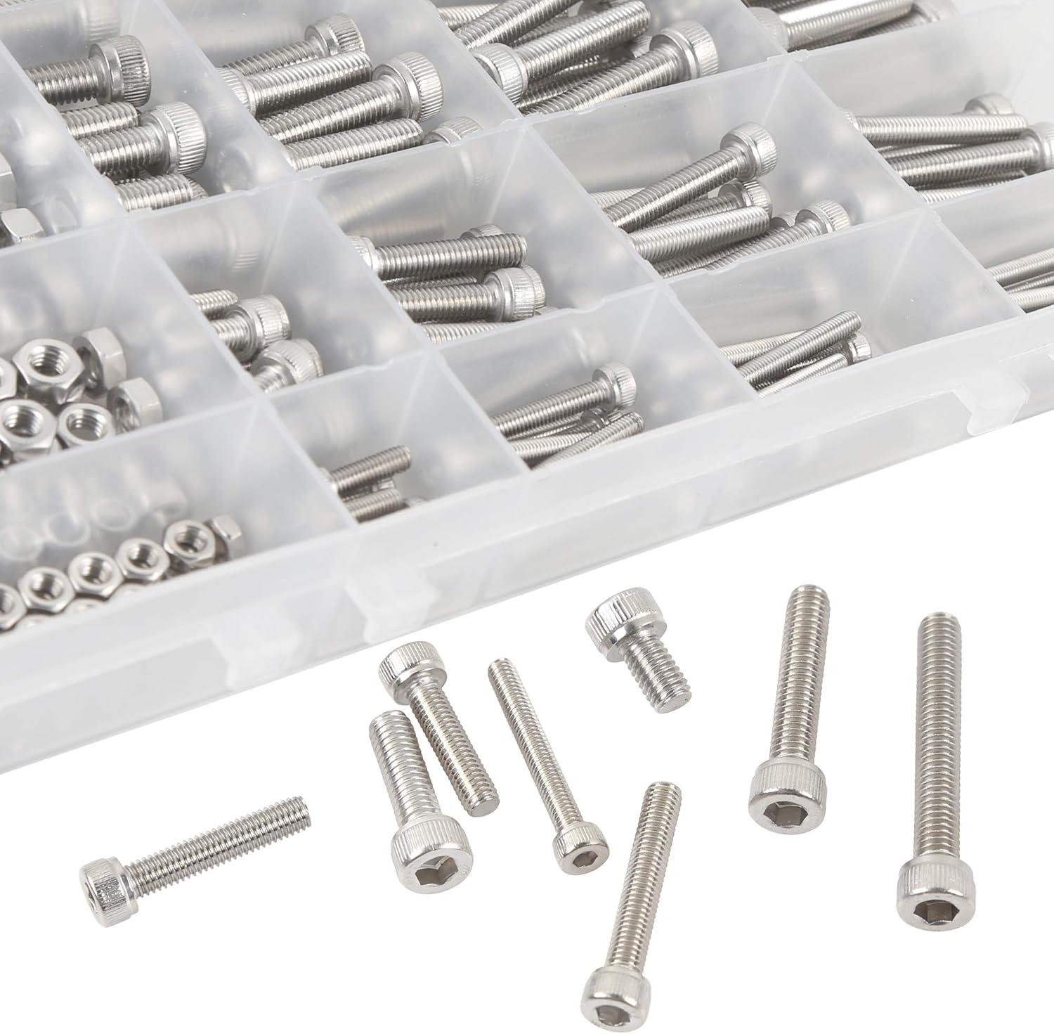 Bulloni Acciaio Metrico Set Di Viti Esagonali M8 Completamente Filettate, Grado 8.8 Alta Resistenza, Zincate, Marca GWR Set Viti Per Strutture