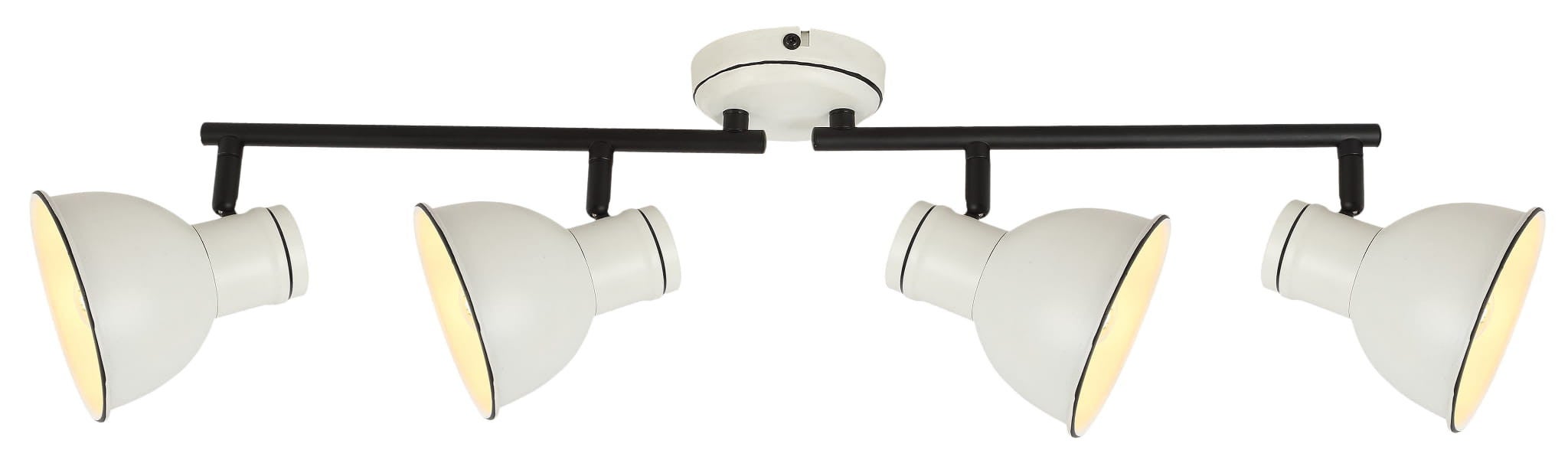 Lampa sufitowa Zumba biało-czarna 4xE14x40W wym: 23 x 71 x 11,5 cm metal Candellux