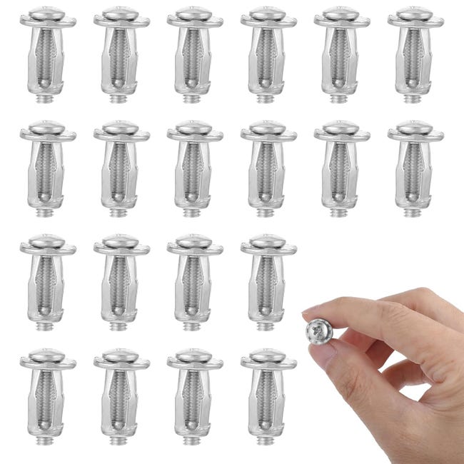 Tacos Metal Para Cavidades M4 M5 M6 – 30 Piezas, Para Paredes Huecas Y Chapas Finas