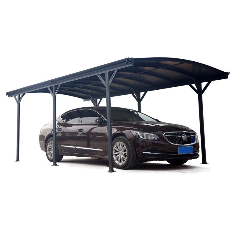 Carport aluminium anthracite 5.76 x 3m, abri voiture - 3