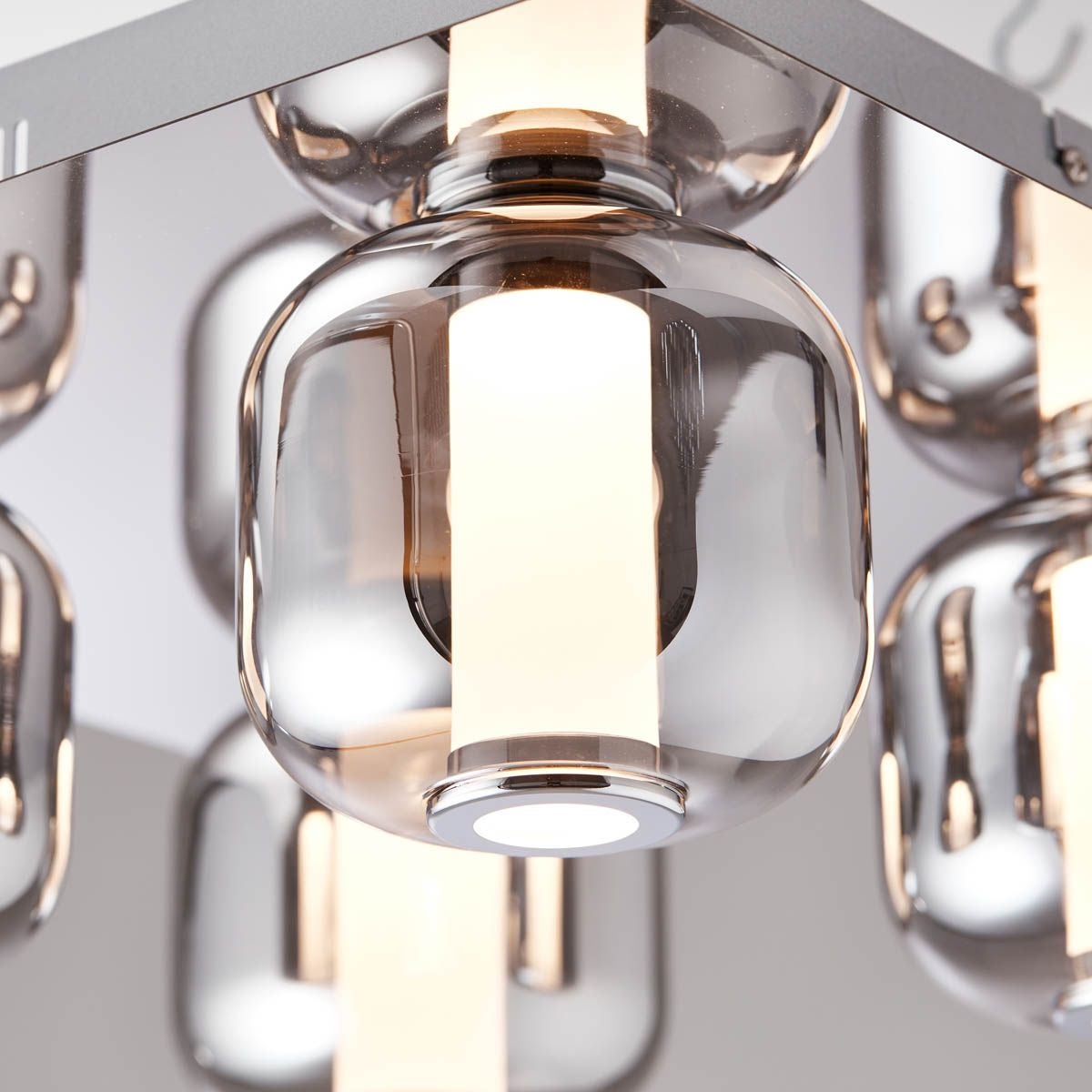 Brilliant Doro 2-płomienna lampa sufitowa LED piaskowo-czarna, metal, 2x LED, GU10, 4,5 W, z reflektorami LED (strumień świetlny: 345 lm, barwa światł - 4