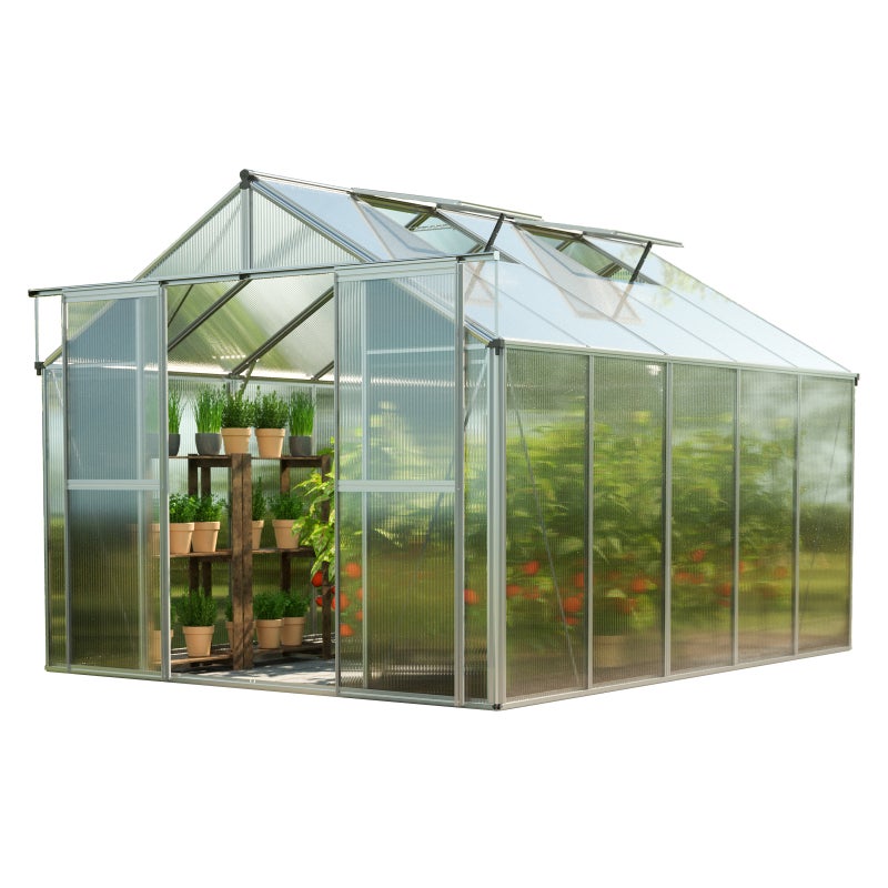 GFP szklarnia Topas 5 rama aluminiowa 225x322 cm - płytami poliwęglanowymi ok. 6 mm