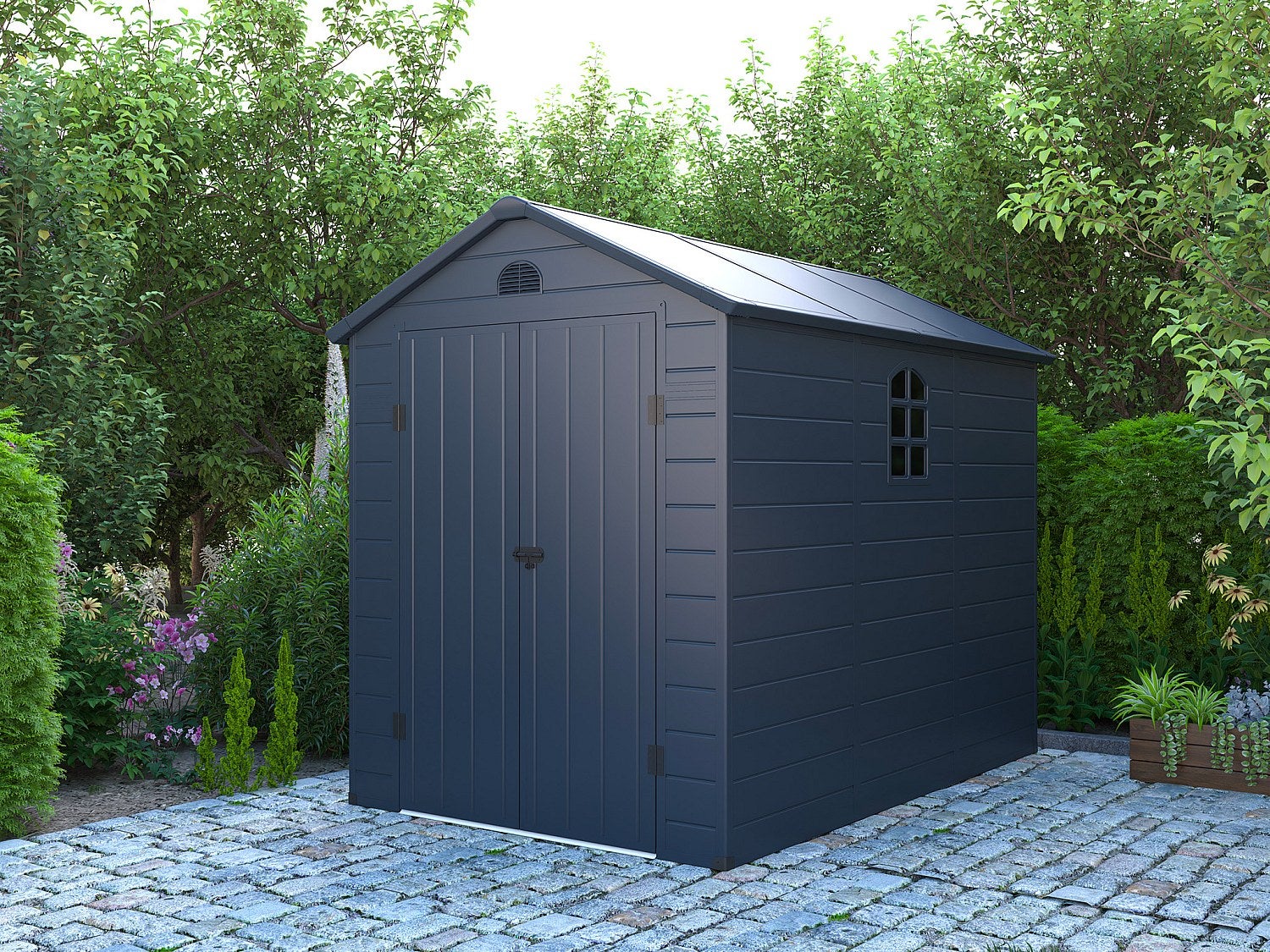 Schowek ogrodowy z antracytowej żywicy 5,32 m² - CESIO