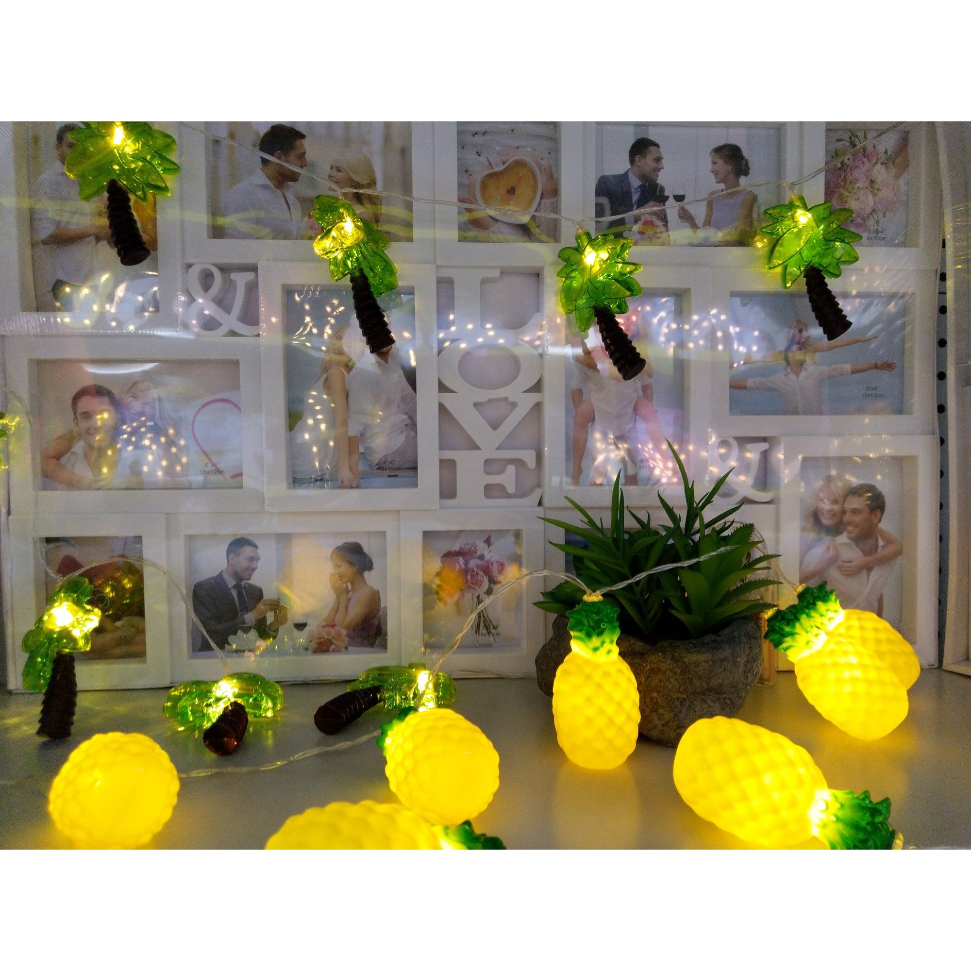Instalatie de Craciun Flippy cu baterii, sir 1.5 m, 10 LED-uri, galben